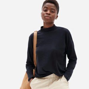 Everlane Square Mockneck Tee Black size xs